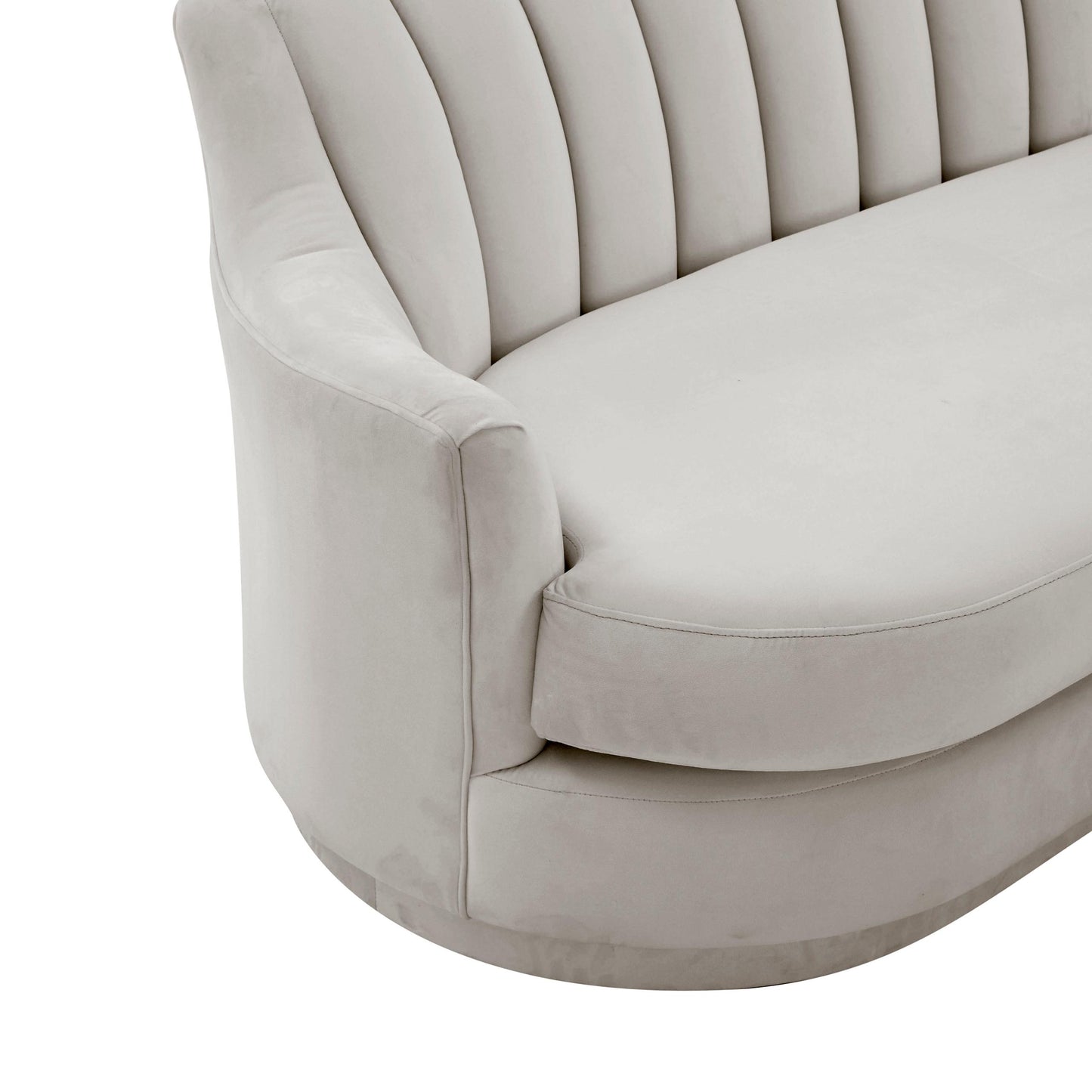 Peyton Light Grey Velvet Loveseat