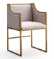 Atara Cream Velvet Gold Chair
