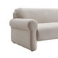 Keelee Taupe 84 Inch Velvet Sofa