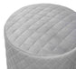 Abir Grey Velvet Ottoman