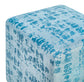 Kent Blue Textured Velvet Ottoman