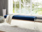 Envy Blue Velvet/Acrylic Bench