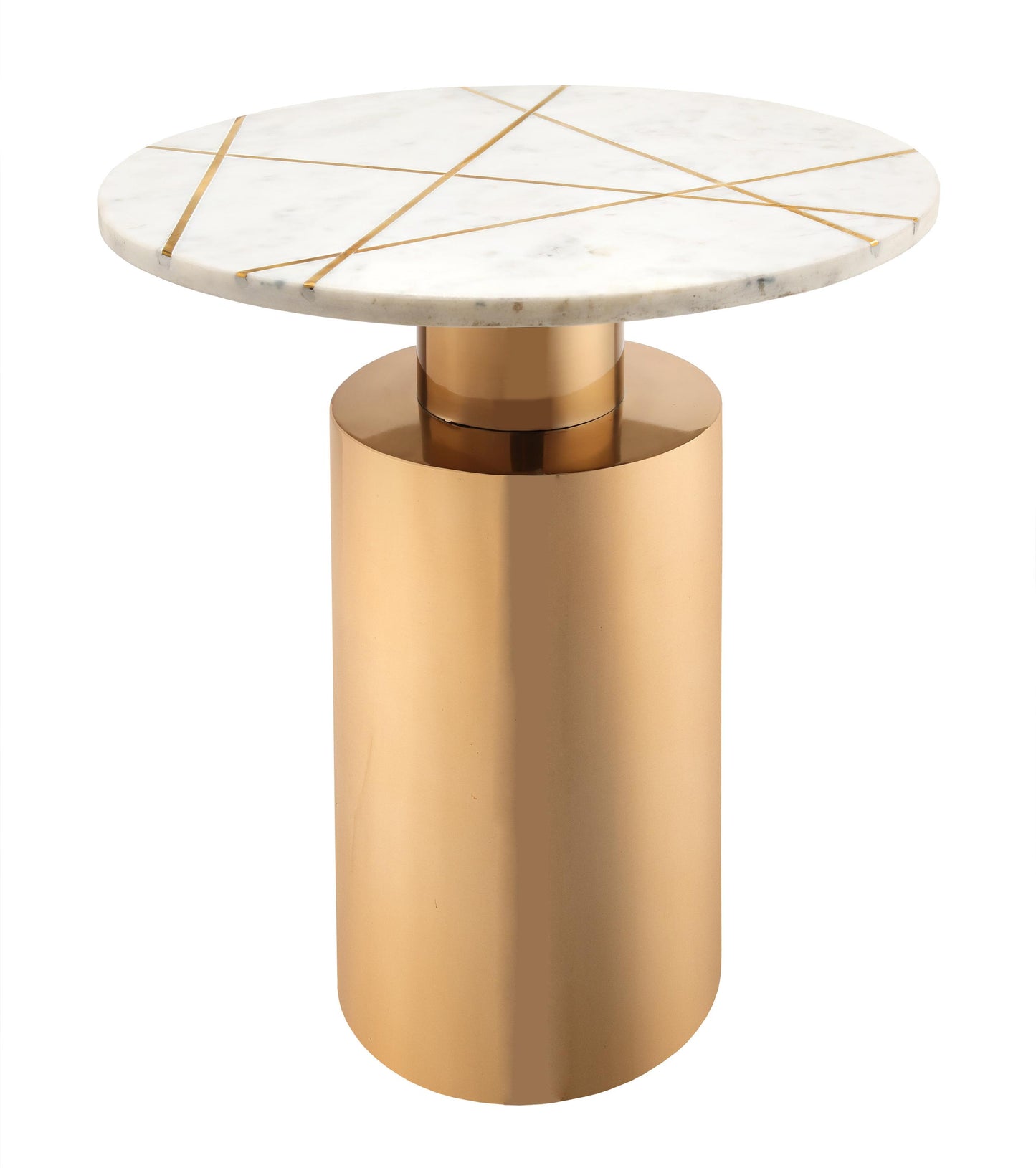 Terzo White Marble Side Table