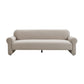 Keelee Taupe 84 Inch Velvet Sofa