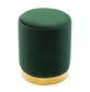 Pri Forest Green Velvet Ottoman