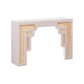 Suzie Cream & Rattan Console Table