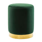 Pri Forest Green Velvet Ottoman