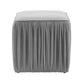 Morgan Slate Pleated Ottoman