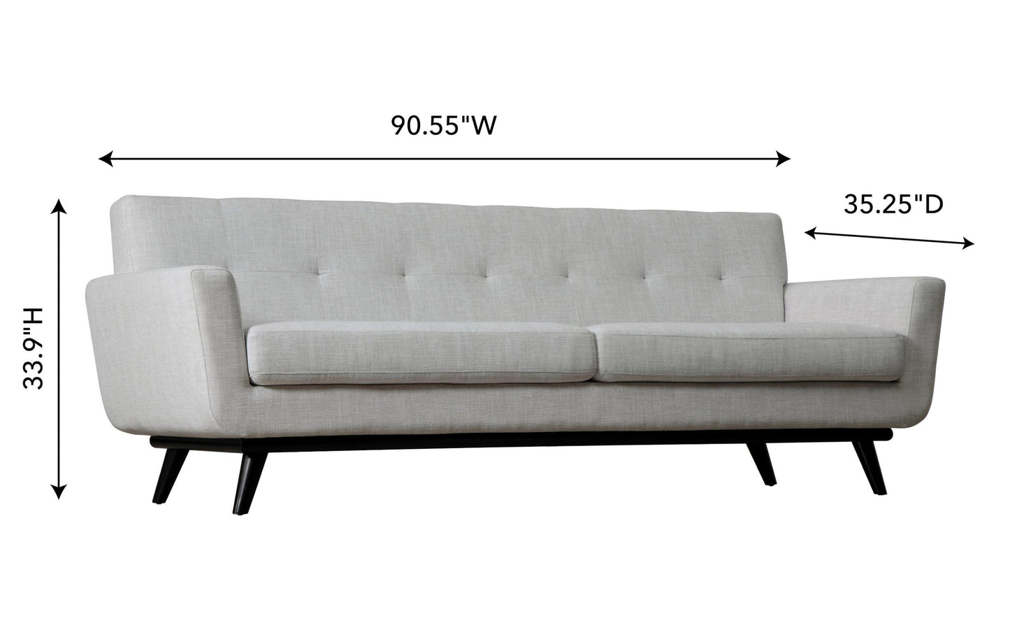 James Beige Linen Sofa