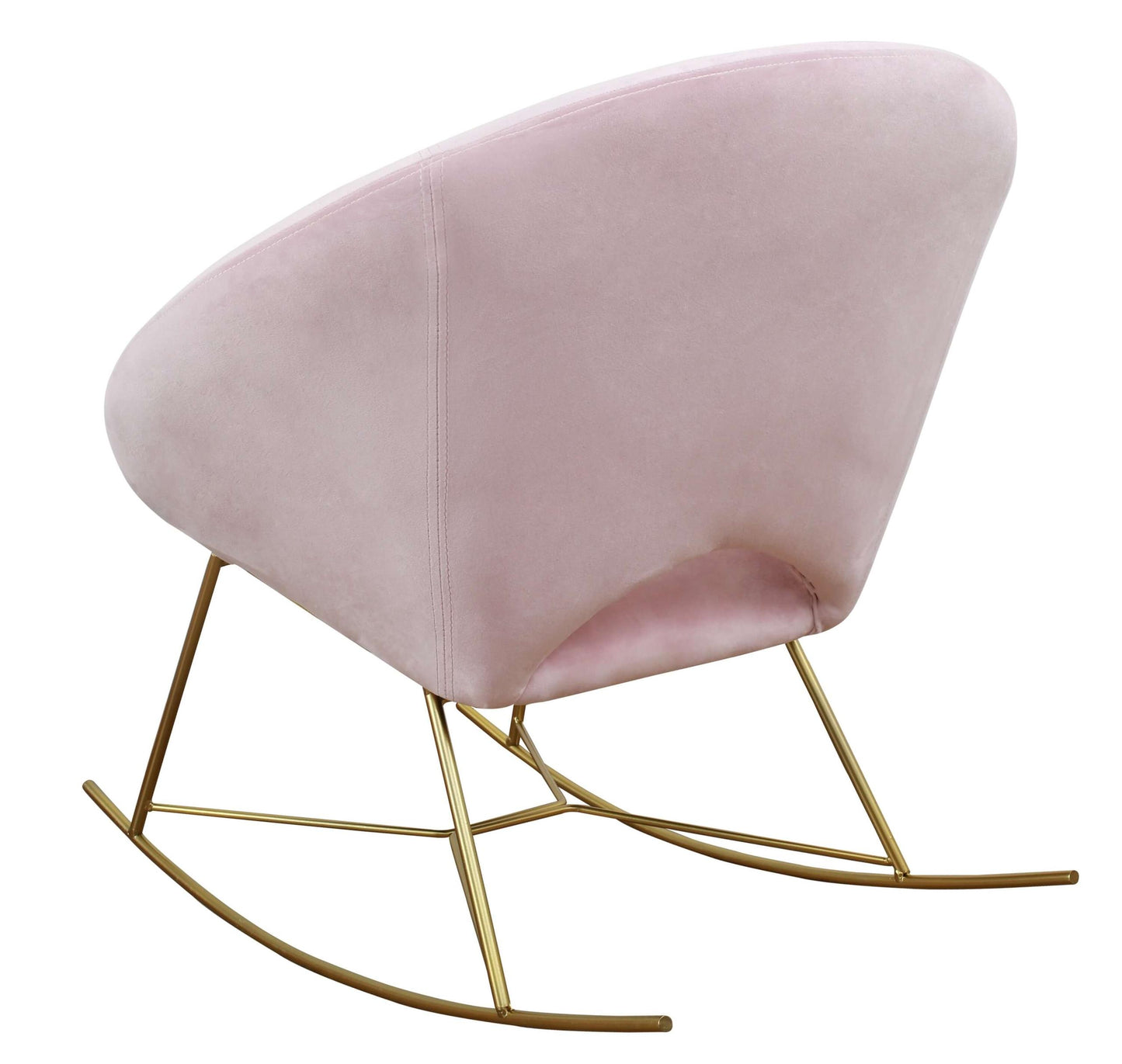 Nolan Blush Velvet Rocking Chair