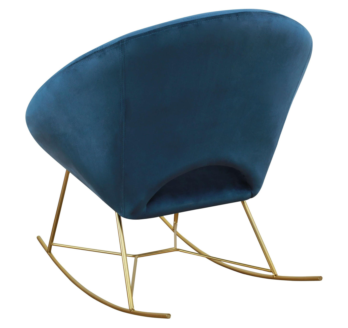 Nolan Navy Velvet Rocking Chair
