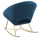 Nolan Navy Velvet Rocking Chair