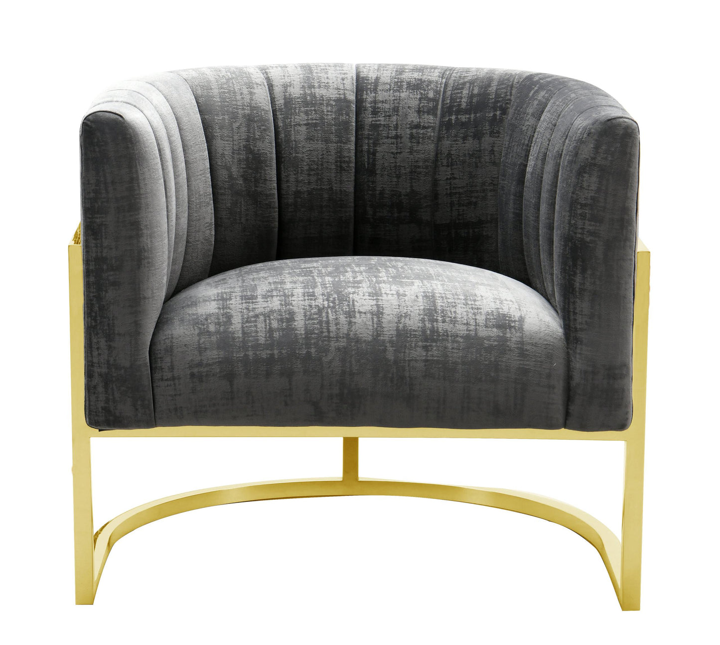Magnolia Grey Chair with Gold