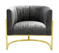 Magnolia Grey Chair with Gold