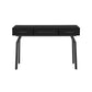 Santana Black Glass Desk Console Table