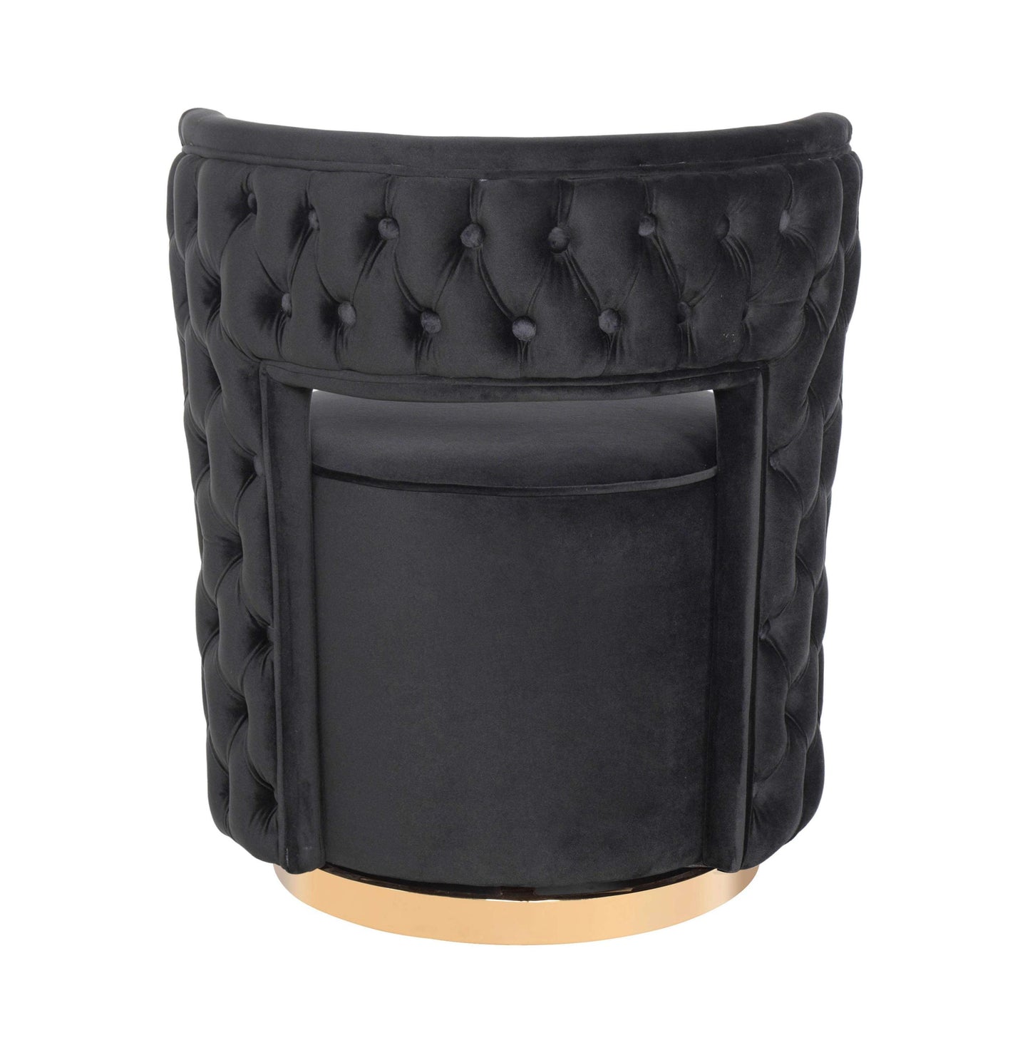 Mimosa Black Velvet Swivel Chair