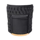 Mimosa Black Velvet Swivel Chair