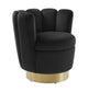 Yad Black Velvet Swivel Chair