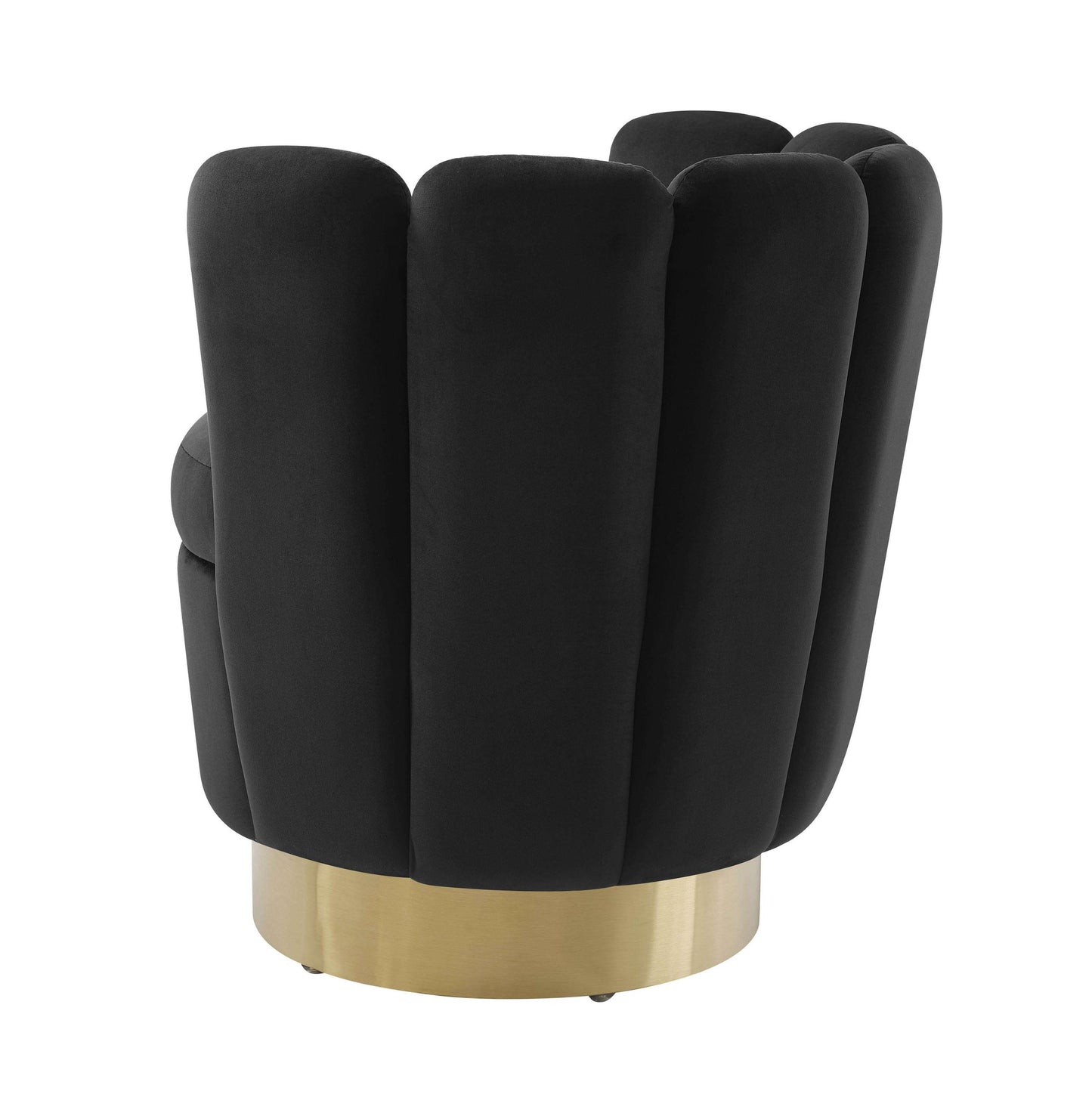 Yad Black Velvet Swivel Chair