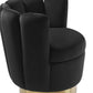 Yad Black Velvet Swivel Chair
