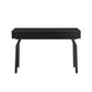 Santana Black Glass Desk Console Table