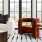 Ayanna Burnt Sienna Velvet Accent Chair