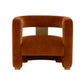 Ayanna Burnt Sienna Velvet Accent Chair
