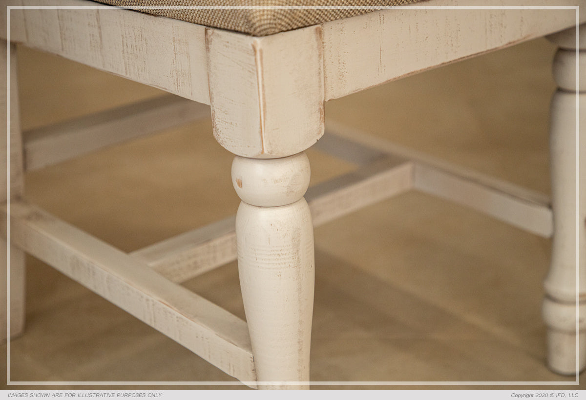 Solid Wood Chair w/ Fabric Seat