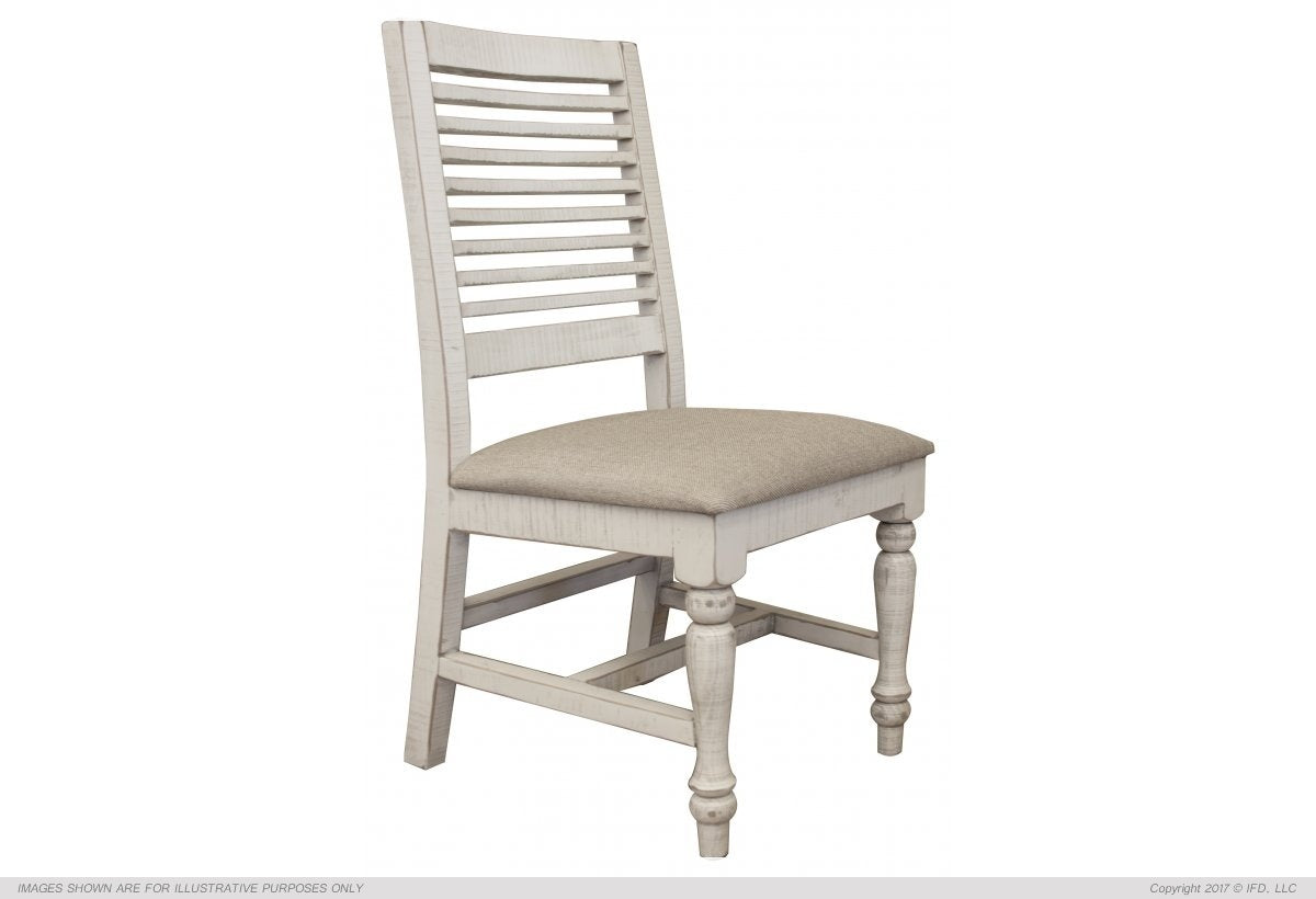 Chair w/ Turned Legs & Fabric Seat