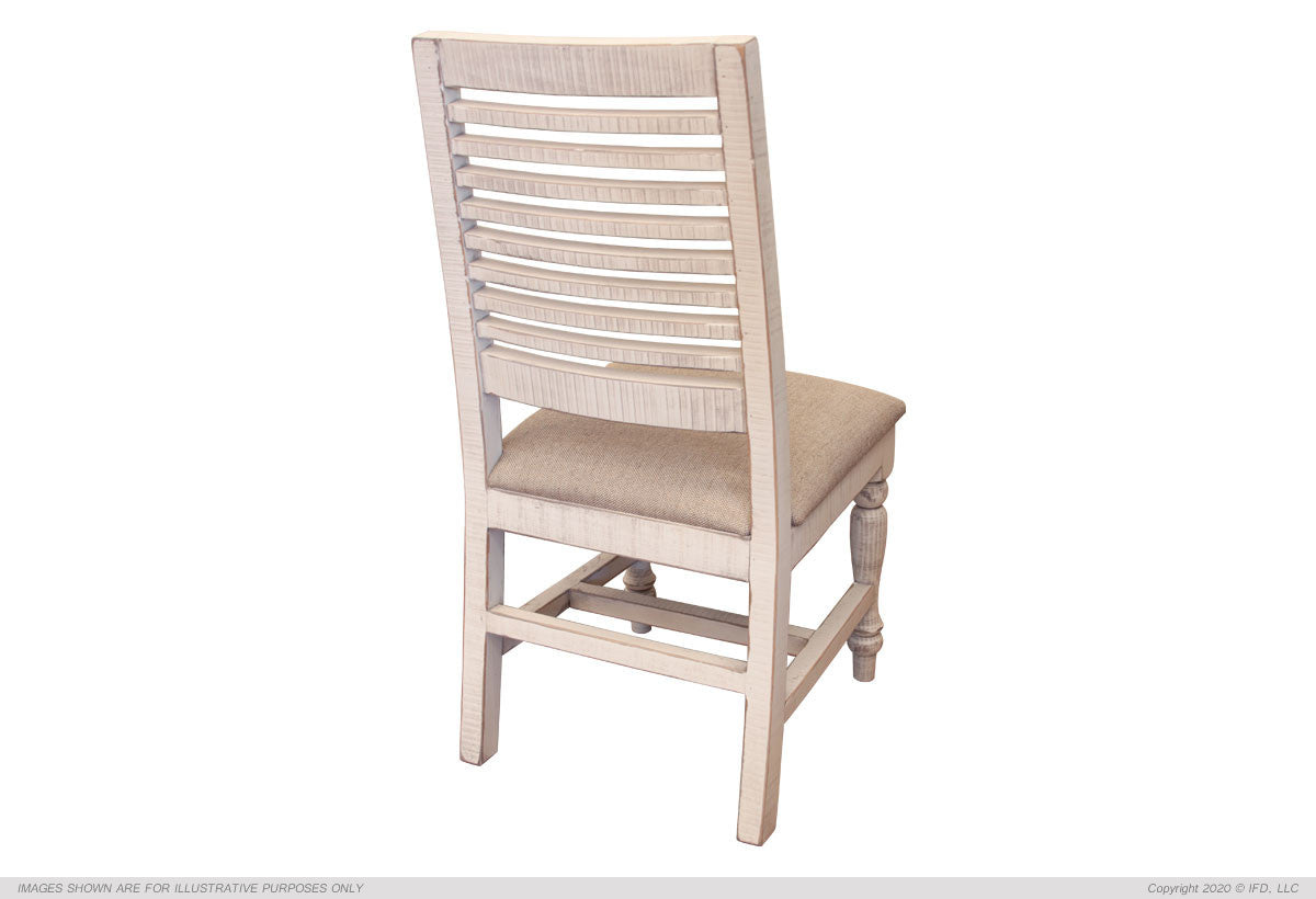 Chair w/ Turned Legs & Fabric Seat