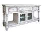 70" TV Stand, w/3 Drawers & 2 Doors, in White Finish