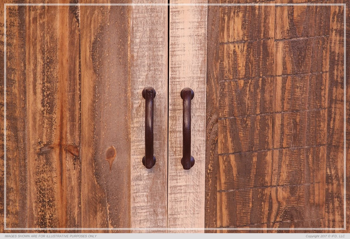 80" TV Stand w/2 Glass doors w/1 middle shelf, 2 Sliding doors,  w/2 shelves