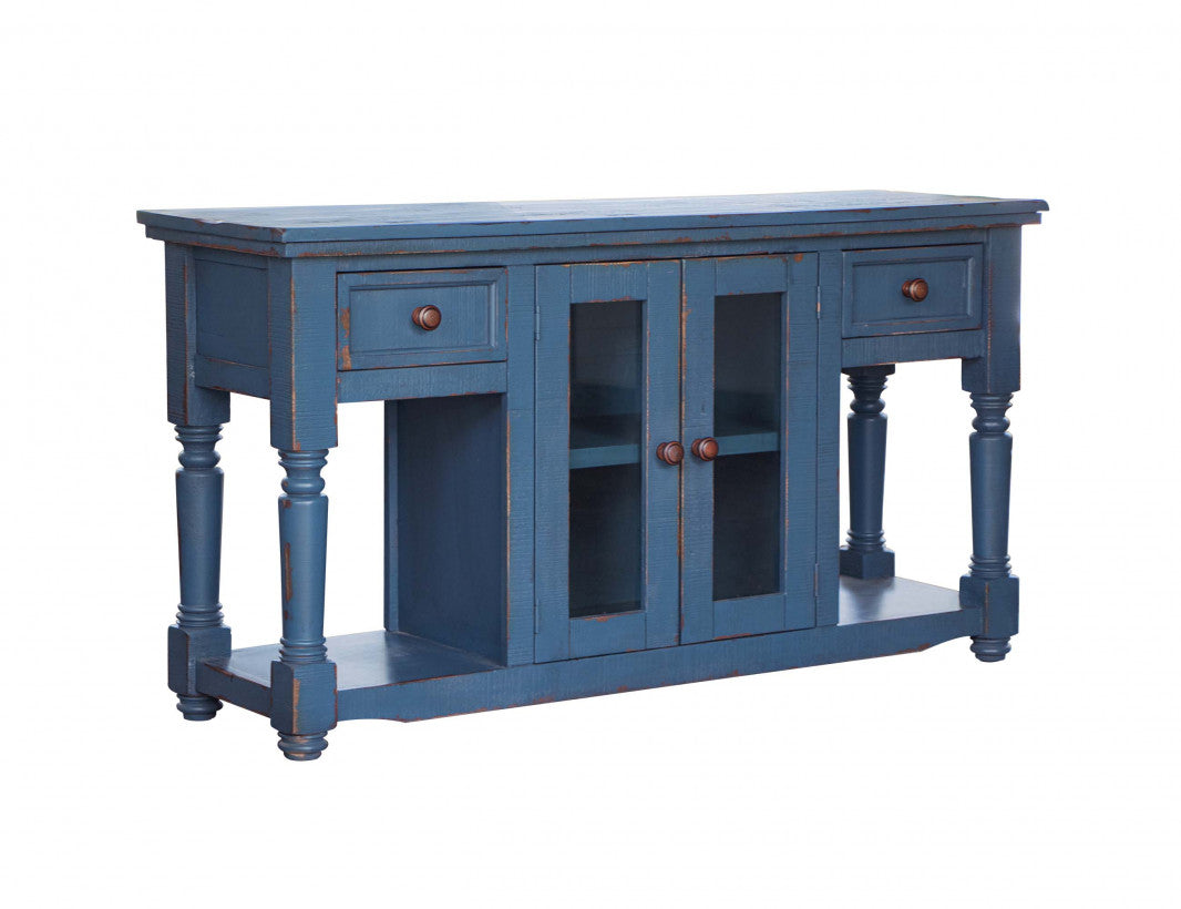 1 drawer, End Table, Dark Blue finish