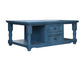 1 Door Chair Side Table, Dark Blue finish