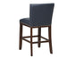 Tiffany 24″ Counter Stool, Navy Vegan Leather