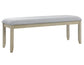 Carena Backless Dining Bench Gray