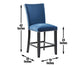 Camila Counter Stool, Blue Velvet