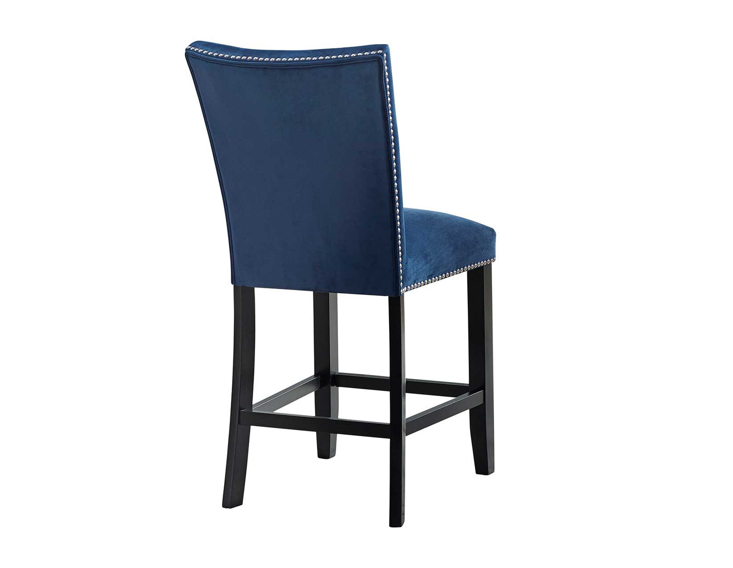Camila Counter Stool, Blue Velvet