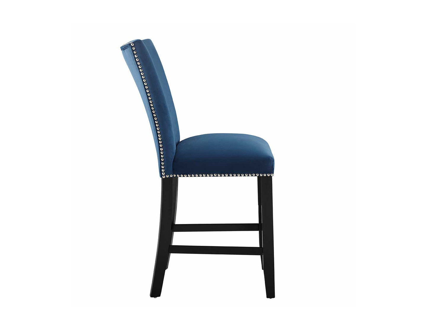 Camila Counter Stool, Blue Velvet