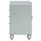 Gunnison 2-drawer Nightstand Silver Metallic