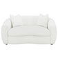 Isabella Faux Sheepskin Upholstered Loveseat Natural