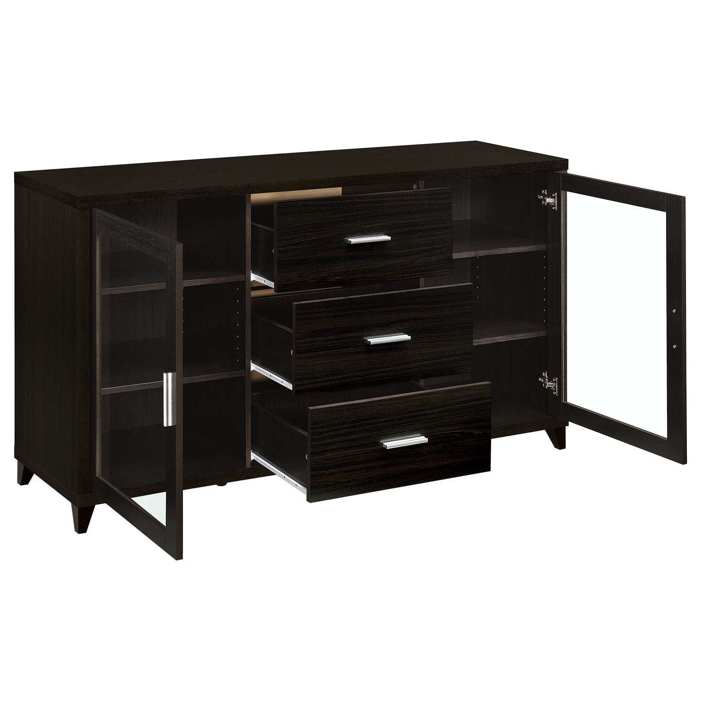 Lewes 2-door Engineered Wood 60-inch TV Stand Cappuccino