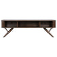 Valna Wood 71-inch TV Stand with Sliding Doors Walnut