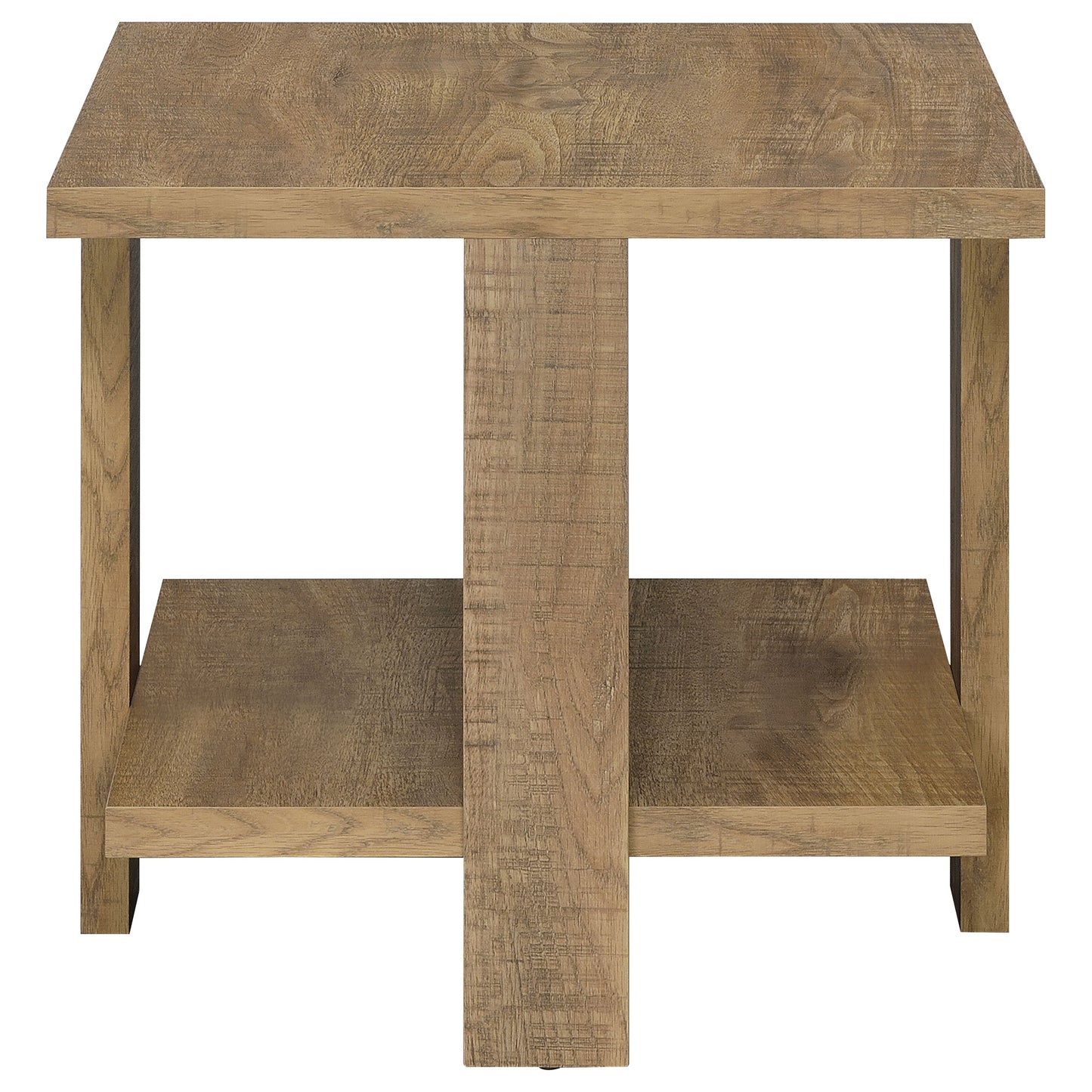 Dawn Square Engineered Wood End Table Mango Brown