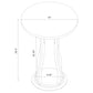 Elton Round Faux Marble Top Plant Stand Brown