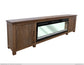 2 Door Electric Fireplace TV Stand 93"