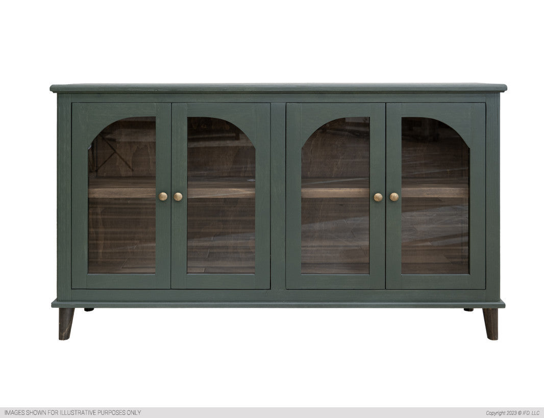 4 Glass Doors, Green Console.