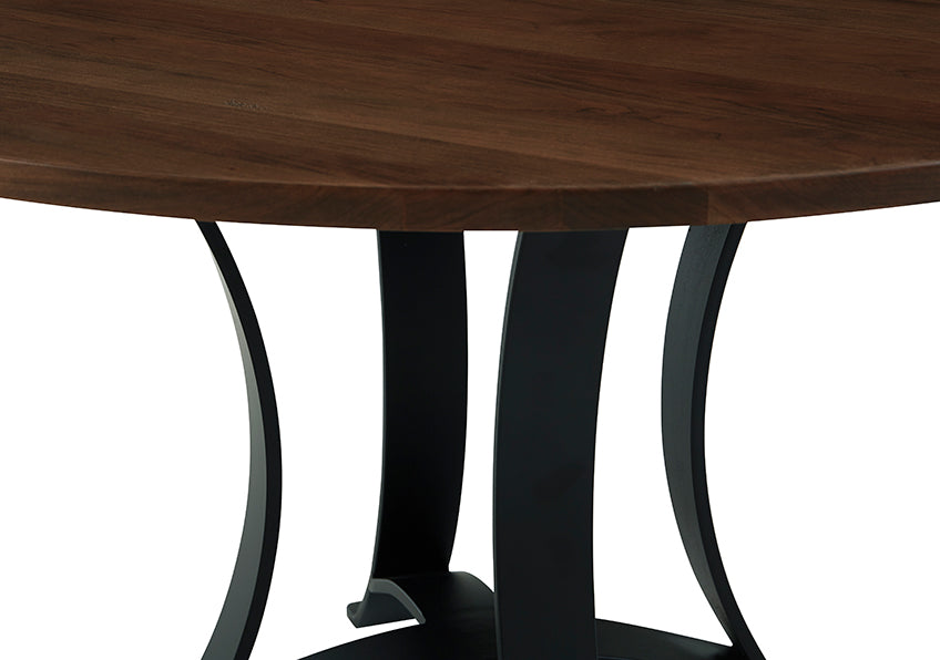 48 INCH ROUND TABLE W/ METAL BASE