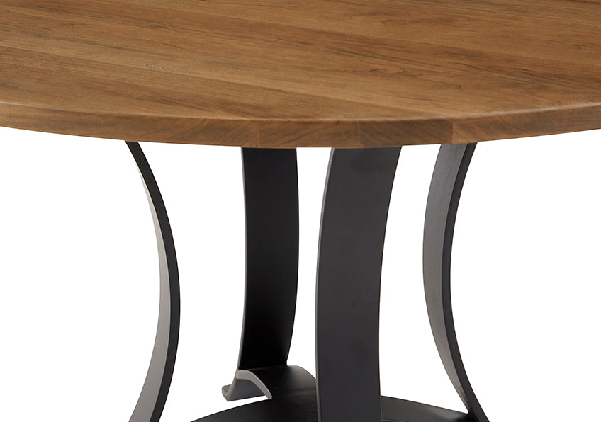 48 INCH ROUND TABLE W/ METAL BASE